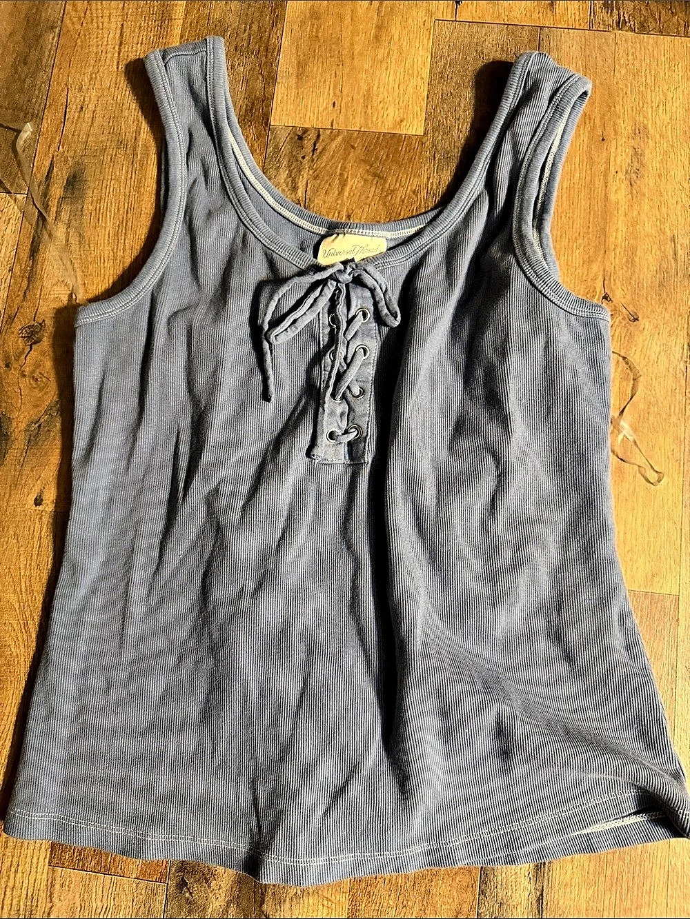 Universal Thread Lace-Up Rib Tank Top blue
Gray XL